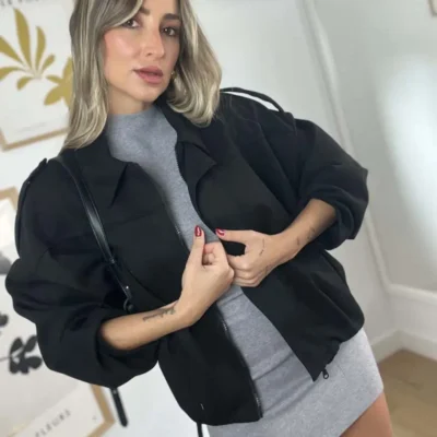 CHAQUETA-BOMBER-NEGRA