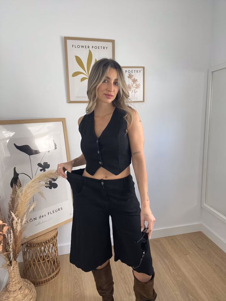 bermuda-chaleco-natural-negro