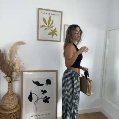 Bombacho estampado negro perfil