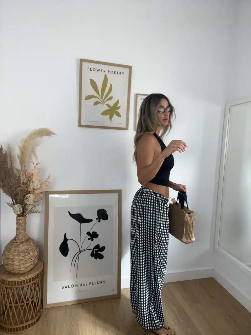 Bombacho estampado negro perfil