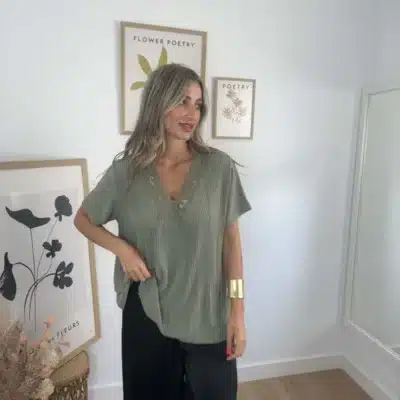 Blusa bohemia verde