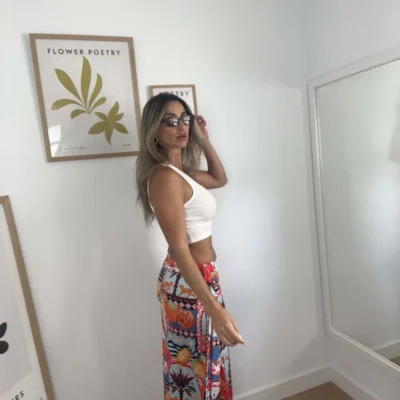 Falda bora bora celeste perfil 1