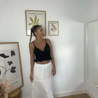 Falda linda blanco