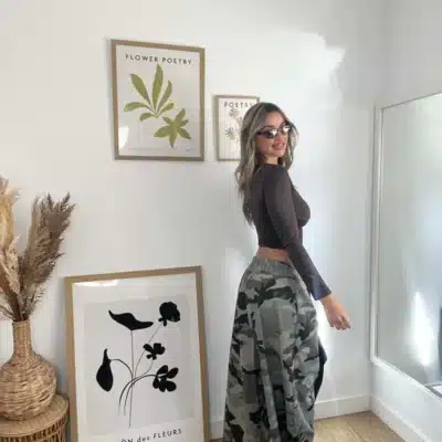 Pantalon barrel camuflaje trasera