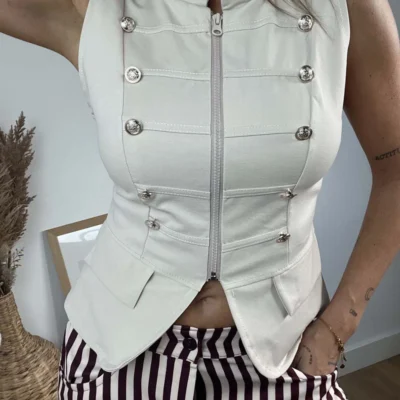 Chaleco militar blanco